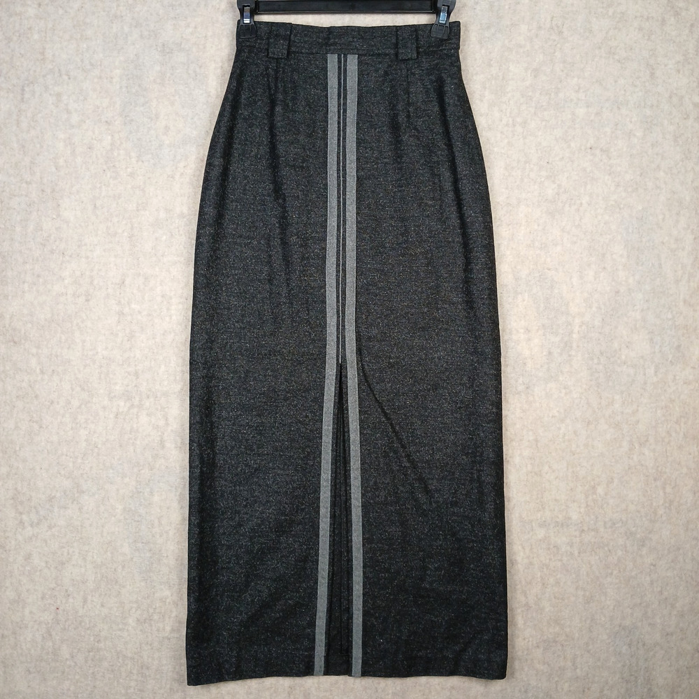 Steinbock Tyrol Austria Womens US 4 Lined Wool Dark Gray Maxi Pencil Skirt VTG